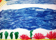 Ich bin gerne mit Mama am Meer gewesen